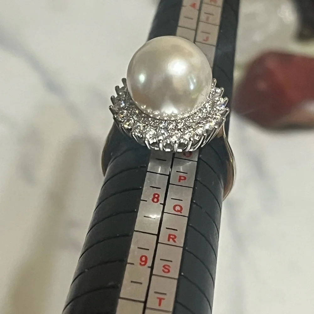 White Pearl Cocktail Ring